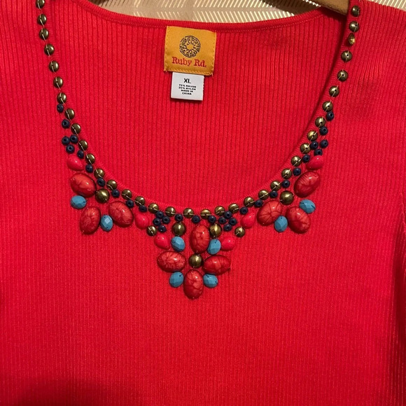 RUBY RD~ DK ORANGE~ BLOUSE~XL - Picture 5 of 6